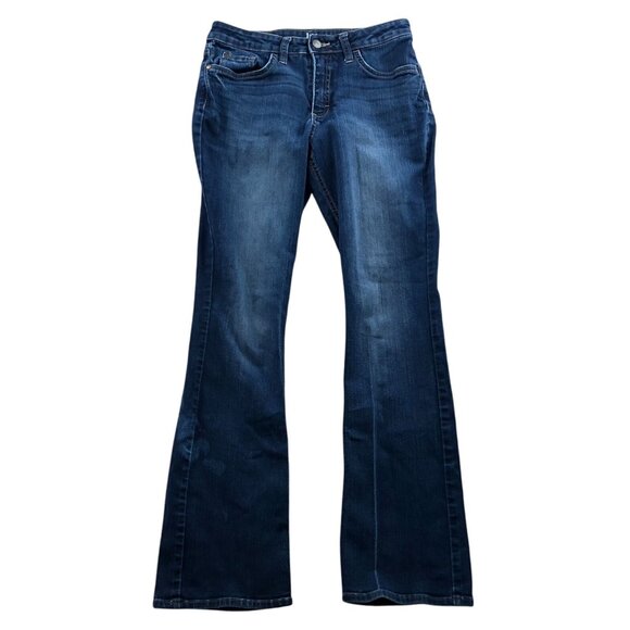 Lee Riders Womens Jeans Size 6M Midrise Bootcut Leg Blue Dark Denim Casual - Picture 1 of 16